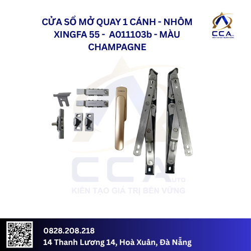Cửa Sổ Mở Quay 1 Cánh - Nhôm Xingfa 55 - A011103 (Combo) - Ảnh 3