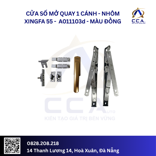 Cửa Sổ Mở Quay 1 Cánh - Nhôm Xingfa 55 - A011103 (Combo) - Ảnh 5