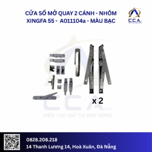 Cửa Sổ Mở Quay 2 Cánh - Nhôm Xingfa 55 - A011104 (Combo)