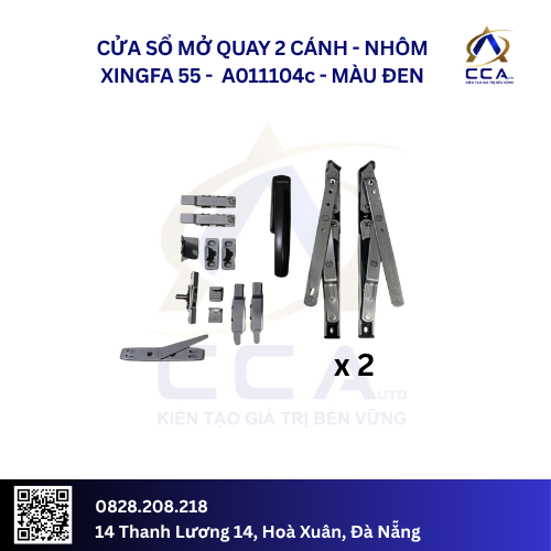 Cửa Sổ Mở Quay 2 Cánh - Nhôm Xingfa 55 - A011104 (Combo) - Ảnh 4