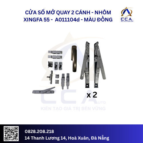 Cửa Sổ Mở Quay 2 Cánh - Nhôm Xingfa 55 - A011104 (Combo) - Ảnh 5