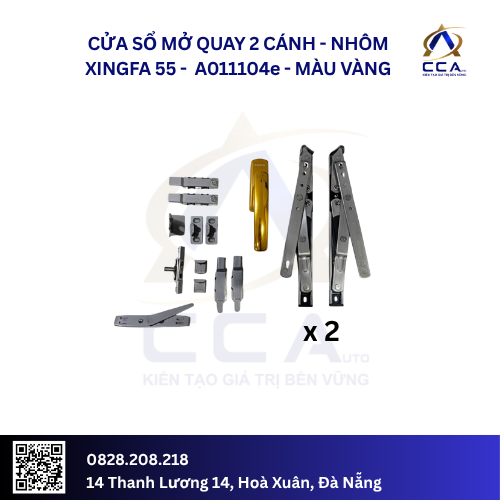 Cửa Sổ Mở Quay 2 Cánh - Nhôm Xingfa 55 - A011104 (Combo) - Ảnh 6
