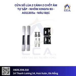 Cửa Sổ Lùa 2 Cánh 2 Chốt Âm Tự Sập - Nhôm Xingfa 93 - A011305 (Combo)