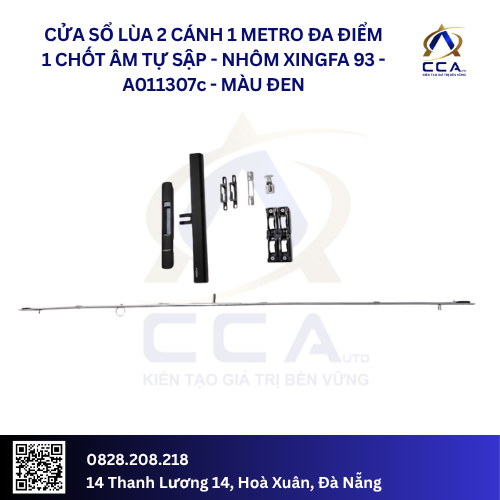 Cửa Sổ Lùa 2 Cánh 1 Metro Đa Điểm 1 Chốt Âm Tự Sập - Nhôm Xingfa 93 - A011307 (Combo) - Ảnh 4