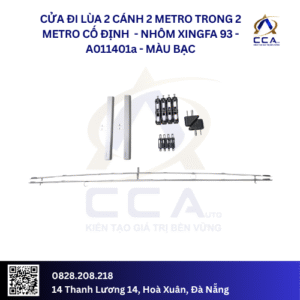 Cửa Đi Lùa 2 Cánh 2 Metro Trong 2 Metro Cố Định - Nhôm Xingfa 93 - A011401 (Combo)