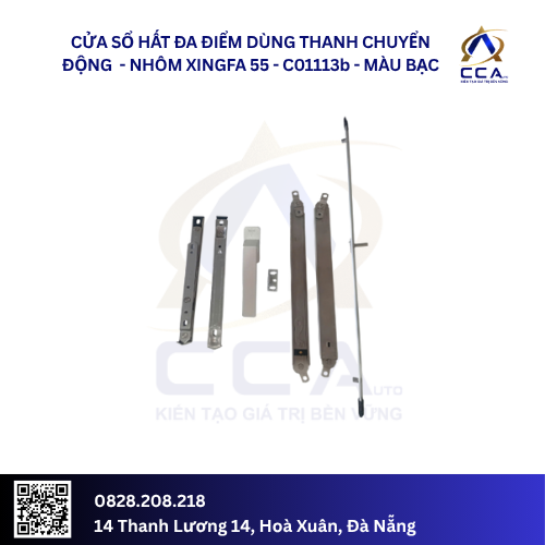 Cửa sổ hất đa điểm dùng thanh chuyển động - Nhôm Xingfa 55 - C01113 (Combo) - Ảnh 3