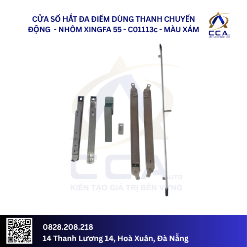 Cửa sổ hất đa điểm dùng thanh chuyển động - Nhôm Xingfa 55 - C01113 (Combo) - Ảnh 4