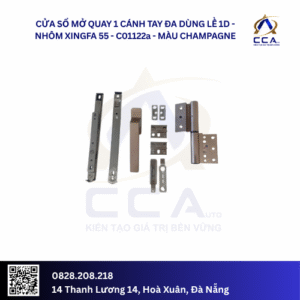 Cửa Sổ Mở Quay 1 Cánh Tay Đa Dùng Lề 1D - Nhôm Xingfa 55 - C01122 (Combo)