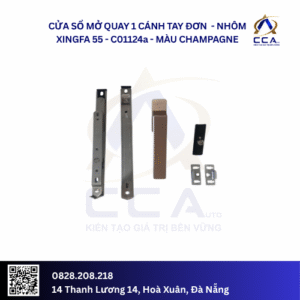 Cửa Sổ Mở Quay 1 Cánh Tay Đơn - Nhôm Xingfa 55 - C01124 (Combo)