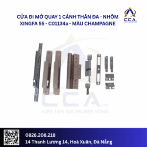 Cửa Đi Mở Quay 1 Cánh Thân Đa - Nhôm Xingfa 55 - C01134 (Combo)