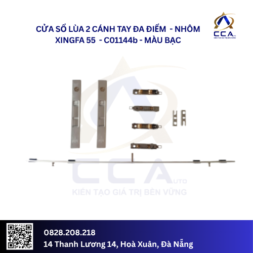 Cửa Sổ Lùa 2 Cánh Tay Đa Điểm - Nhôm Xingfa 55 - C01144 (Combo) - Ảnh 3