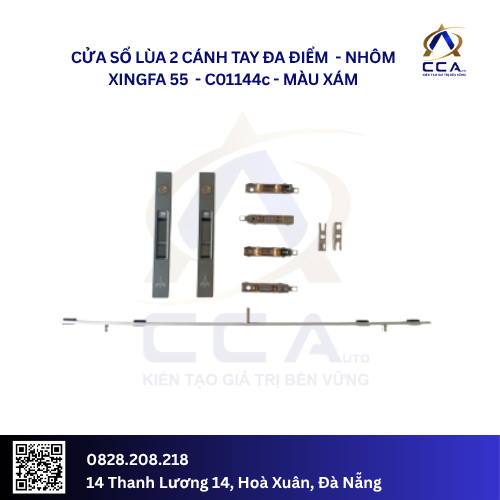 Cửa Sổ Lùa 2 Cánh Tay Đa Điểm - Nhôm Xingfa 55 - C01144 (Combo) - Ảnh 4