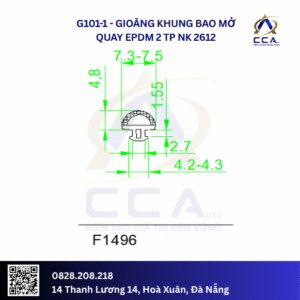 Gioăng khung bao mở quay EPDM 2 TP NK 2612 - G101-1