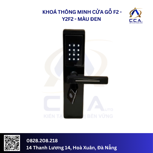 Khoá Thông Minh Cửa Gỗ F2 - Y2F2 - Màu Đen (Bộ) - Ảnh 2