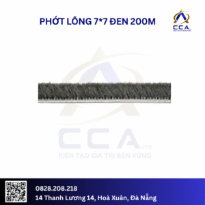 Phớt lông 7*7 đen 200m (Cuộn)