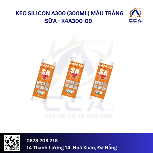 Keo silicon A300 (300ml) màu trắng sữa (24 chai/thùng)- Chai Thùng