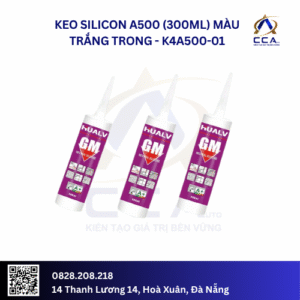 Keo silicon A500 (300ml) màu trắng trong (24 chai/thùng)- Chai Thùng