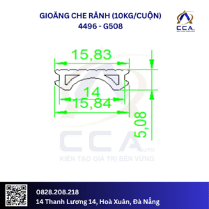 Gioăng che rãnh phụ kiện hệ châu âu (Cuộn/10kg) 4496- kg Cuộn