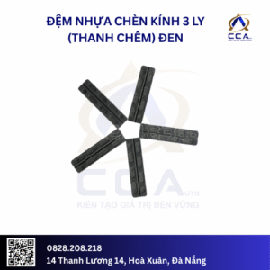 Đệm nhựa chèn kính 3 ly (thanh chêm) đen 110 cái/kg (kg)