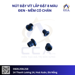 Nút đậy vít lắp đặt 8 màu đen- mềm có chân- Chiếc Túi
