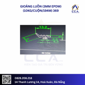 Gioăng luồn (3mm EPDM) (10kg/cuộn/194m) 369- kg 19.5m1mCuộn