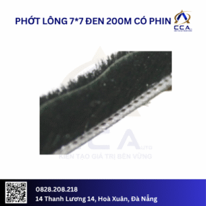 Phớt lông 7*7 đen 200m có phin (Cuộn)