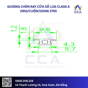 Gioăng chèn ray cửa sổ lùa Class A (5kg/cuộn/150m) 2765- kg Cuộnm