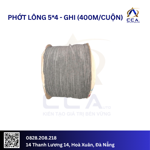 Phớt lông 5*4 - ghi (400m/cuộn) (Cuộn)