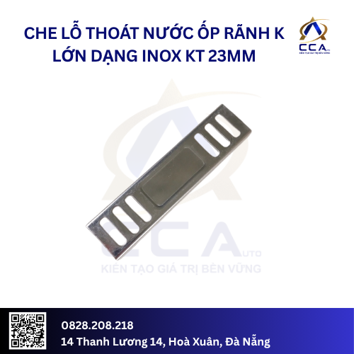 Che lỗ thoát nước ốp rãnh K lớn dạng Inox kt 23mm (Cái)