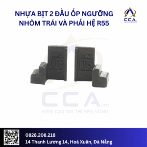 Nhựa bịt 2 đầu ốp ngưỡng nhôm trái và phải hệ R55 (Cặp)