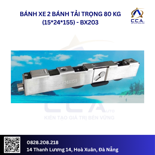 Bánh xe 2 bánh tải trọng 80 kg (15*24*155) (Cái)
