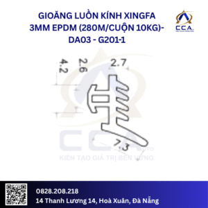 Gioăng luồn kính xingfa 3mm EPDM (280m/cuộn 10kg)-DA03- kg CuộnMD