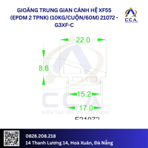 Gioăng trung gian cánh hệ XF55 (EPDM 2 TPNK) (10kg/cuộn/60m) 21072 (kg)