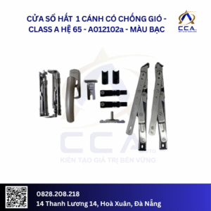Cửa Sổ Hất 1 Cánh Chống Gió - Class A Hệ 65 - A012102 - (Combo)