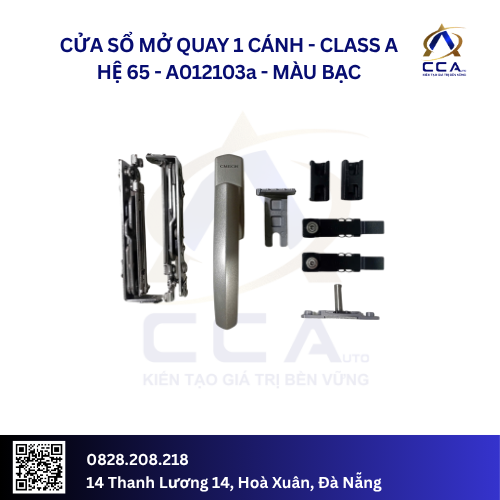 Cửa Sổ Mở Quay 1 Cánh - Class A Hệ 65 - A012103 - (Combo)