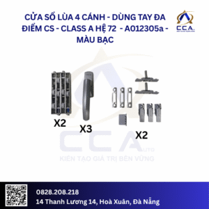 Cửa Sổ Lùa 4 Cánh Dùng Tay Đa Điểm CS - Class A Hệ 72 - A012305 - (Combo)