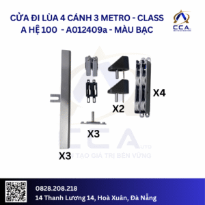 Cửa Đi Lùa 4 Cánh 3 Metro - Class A Hệ 100 - A012409 - (Combo)