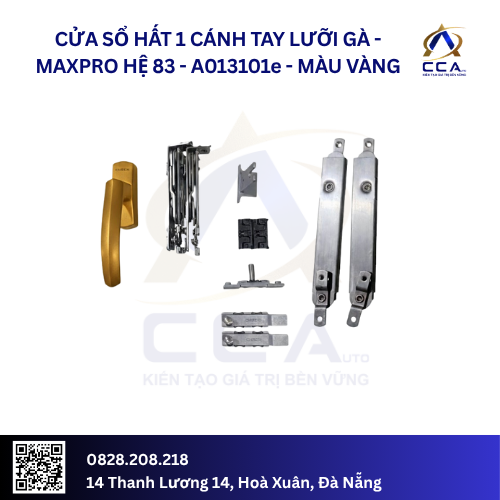 Cửa Sổ Hất 1 Cánh Tay Lưỡi Gà - Maxpro Hệ 83 - A013101 - (Combo) - Ảnh 5