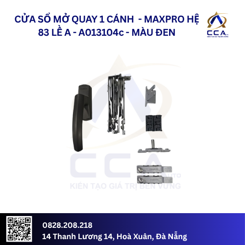 Cửa Sổ Mở Quay 1 Cánh - Maxpro Hệ 83 Bản Lề A - A013104 - (Combo) - Ảnh 3