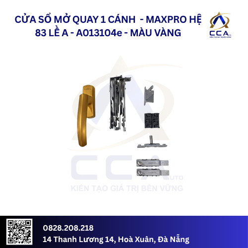 Cửa Sổ Mở Quay 1 Cánh - Maxpro Hệ 83 Bản Lề A - A013104 - (Combo) - Ảnh 5