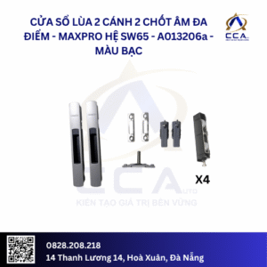 Cửa Sổ Lùa 2 Cánh - 2 Chốt Âm Đa Điểm - Maxpro Hệ SW65 - A013206 - (Combo)