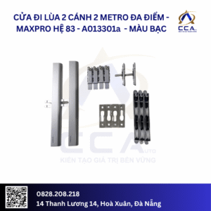 Cửa Đi Lùa 2 Cánh 2 Metro Đa Điểm - Maxpro Hệ 83 - A013301 - (Combo)