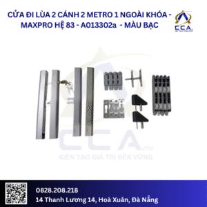 Cửa Đi Lùa 2 Cánh 2 Metro 1 Ngoài Khóa - Maxpro Hệ 83 - A013302 - (Combo)