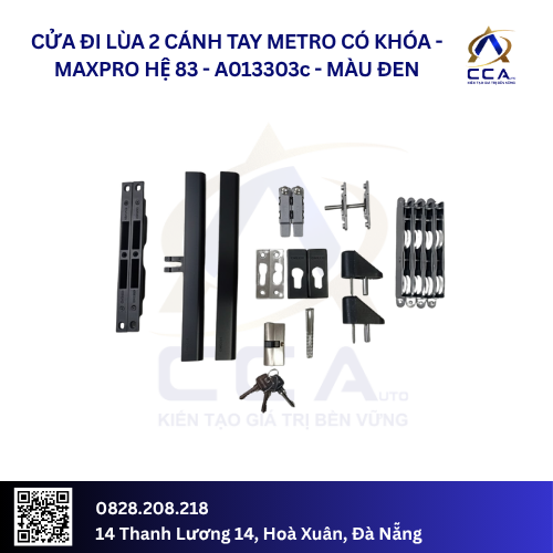 Cửa Đi Lùa 2 Cánh Tay Metro Có Khóa - Maxpro Hệ 83 - A013303 - (Combo) - Ảnh 3