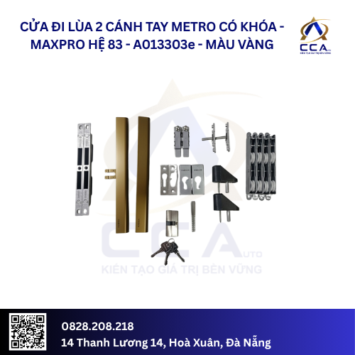 Cửa Đi Lùa 2 Cánh Tay Metro Có Khóa - Maxpro Hệ 83 - A013303 - (Combo) - Ảnh 5