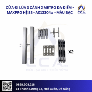 Cửa Đi Lùa 3 Cánh 2 Metro Đa Điểm - Maxpro Hệ 83 - A013304 - (Combo)