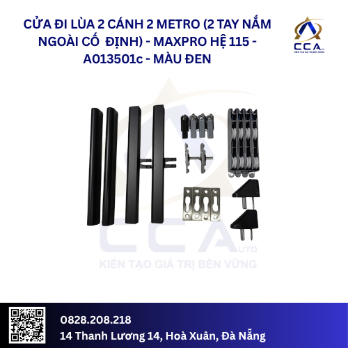 Cửa Đi Lùa 2 Cánh 2 Metro (2 Tay Nắm Ngoài Cố Định) - Maxpro Hệ 115 - A013501 - (Combo) - Ảnh 3