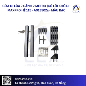 Cửa Đi Lùa 2 Cánh 2 Metro (Có Lõi Khóa) - Maxpro Hệ 115 - A013502 - (Combo)