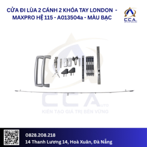 Cửa Đi Lùa 2 Cánh - 2 Khóa Tay London - Maxpro Hệ 115 - A013504 - (Combo)