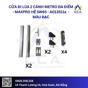 Cửa Đi Lùa 2 Cánh Tay Metro Đa Điểm - Maxpro Hệ SW65 - A013511 - (Combo)